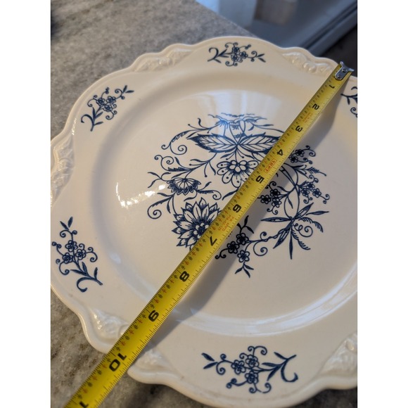 Vintage Blue Dresden By Sheffield‎ 10" Dinner Plate - Picture 6 of 7